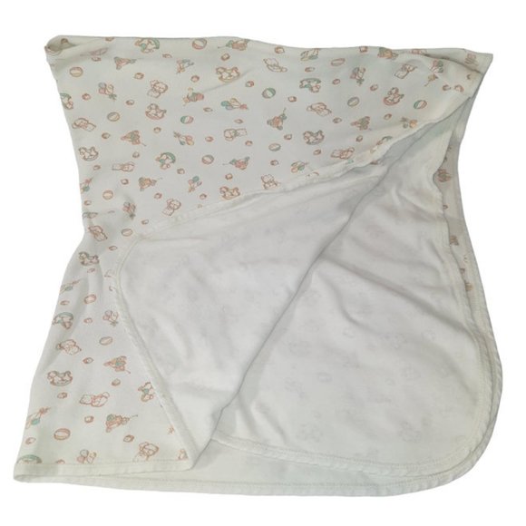 Vintage Starting Out Toys Rocking Horse Ball Bear Blocks Lovey Blanket 31 X 27 - Picture 3 of 10